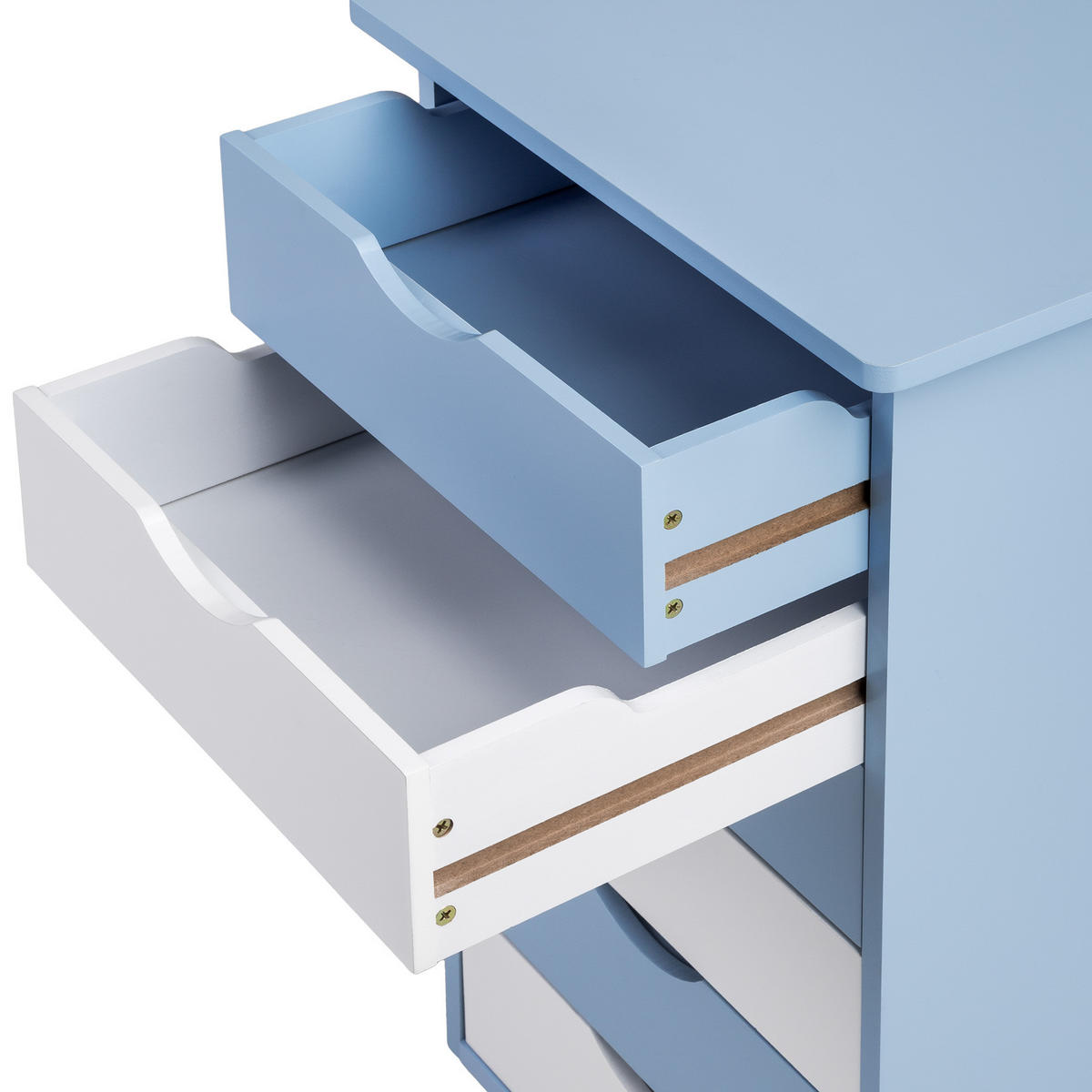 SCHREIBTISCH ,pflegeleicht,blau - Blau, Holz (55/94/109cm) - tectake