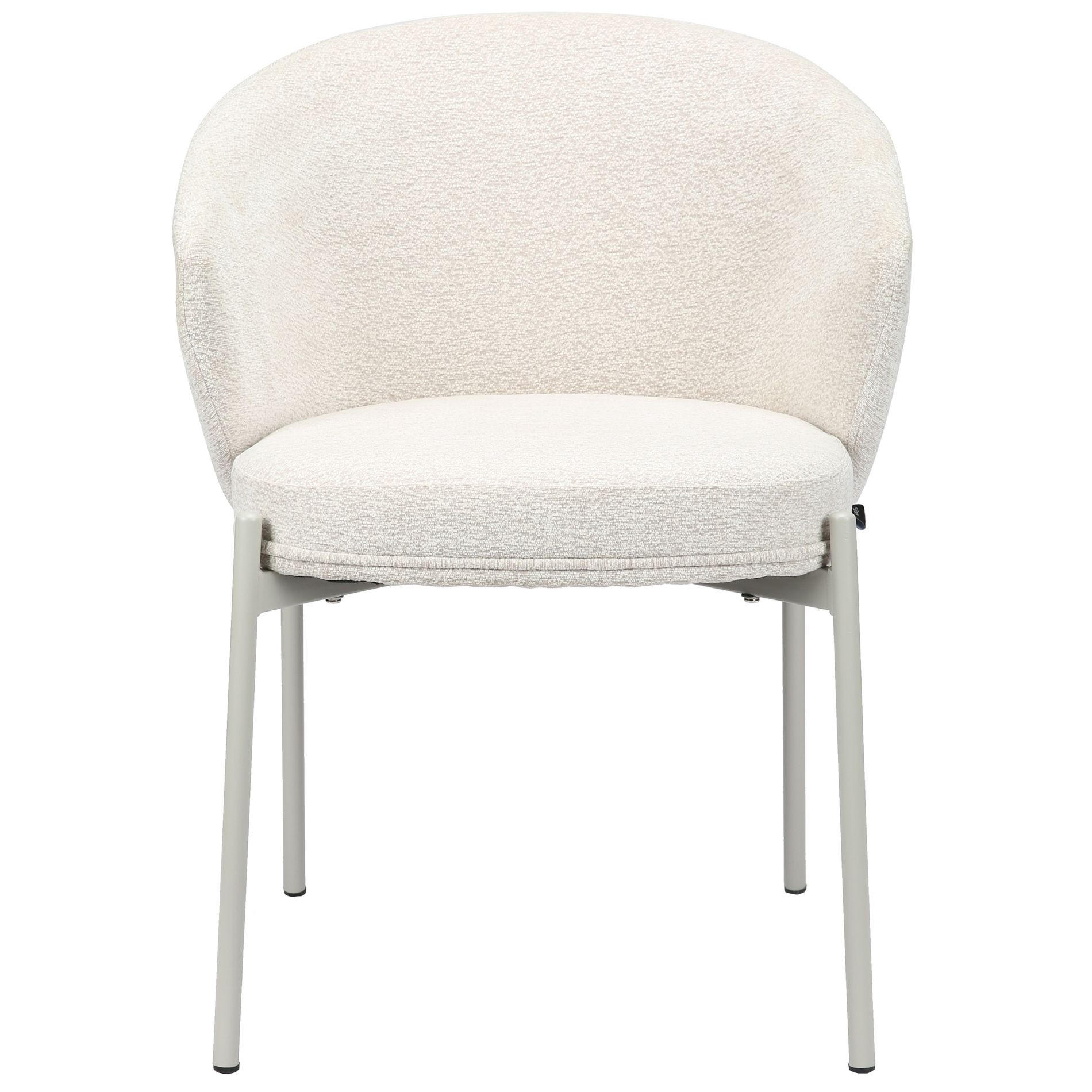 POLSTERSTUHL Atisly Hellbeige - Ecru/Beige, Textil/Metall (57.5/76.5/56cm) - Selsey