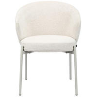 POLSTERSTUHL Atisly Hellbeige - Ecru/Beige, Textil/Metall (57.5/76.5/56cm) - Selsey