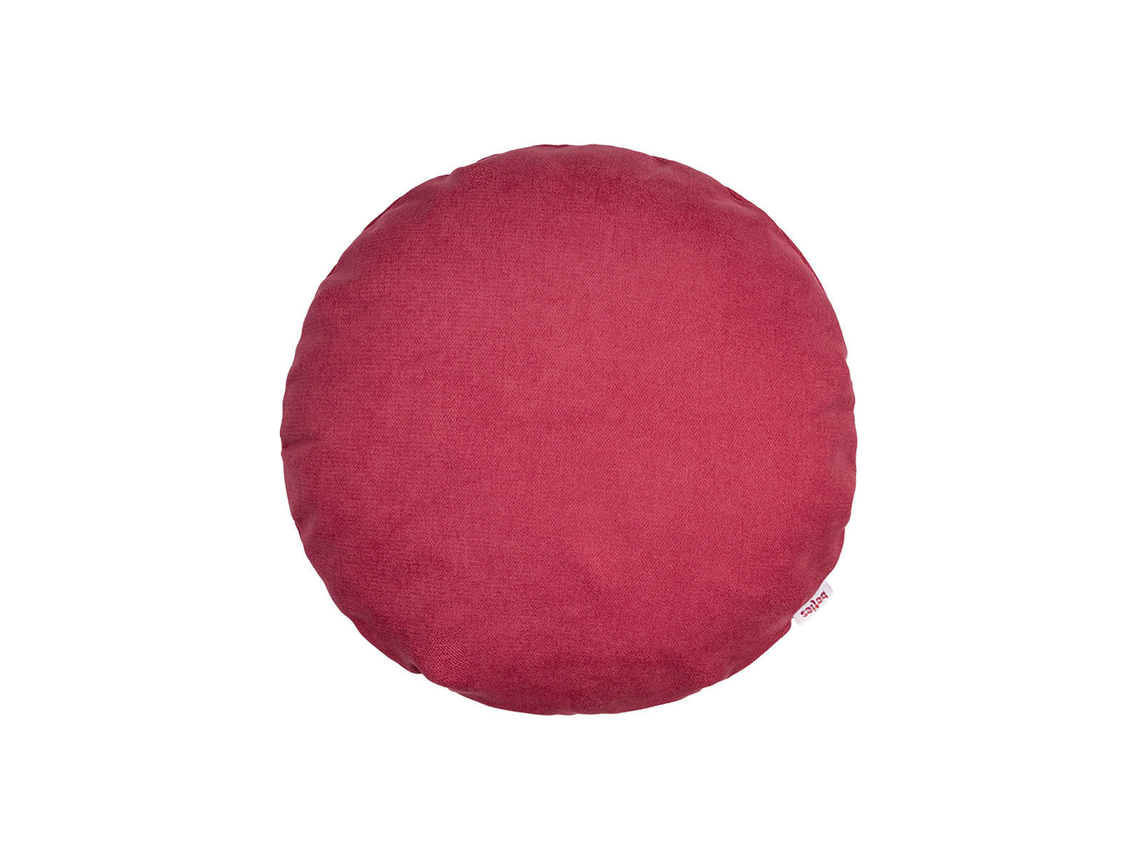KISSENHÜLLE Rund FarbTon Chenille-Haptik himbeer-rot 40 cm Ø - Rot, Textil (40/40cm) - beties Heimtextil