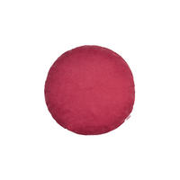KISSENHÜLLE Rund FarbTon Chenille-Haptik himbeer-rot 40 cm Ø - Rot, Textil (40/40cm) - beties Heimtextil