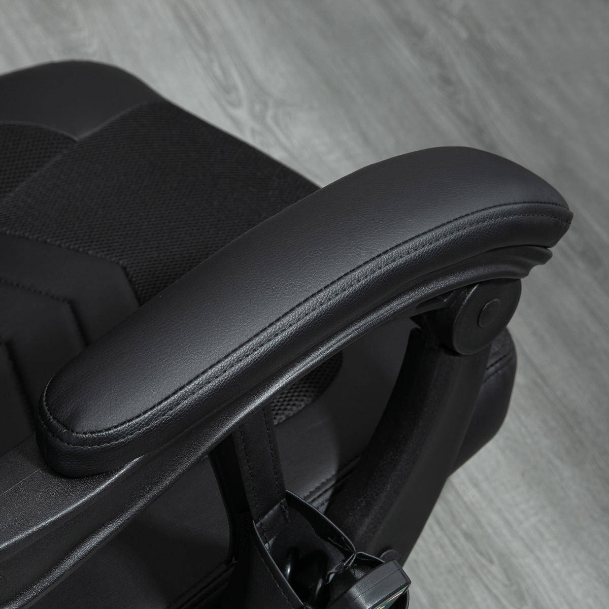 BÜROSTUHL Massagesessel, Schwarz - Schwarz, Leder (69/117/68cm) - HOMCOM