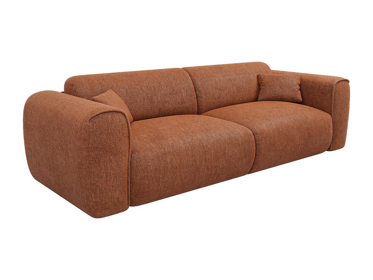 SCHLAFSOFA - 4 Personen - stoff - terracotta Pognia - Terracotta, Kunststoff/Textil (236/73/100cm) - Vente-Unique