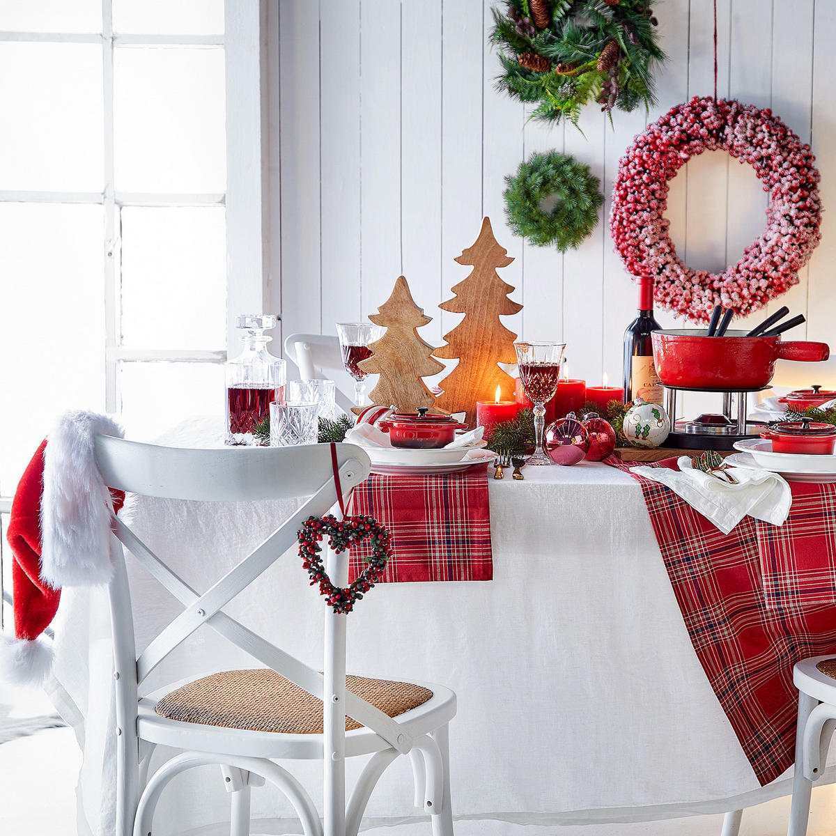 STUHL (2er Set) Cross Country - Weiß, Naturmaterialien (42/87/46cm) - Butlers