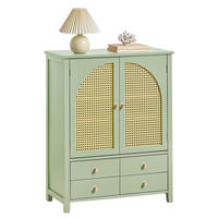 SCHUHSCHRANK Grün - Grün, Holzwerkstoff (70/90/34cm) - SoBuy