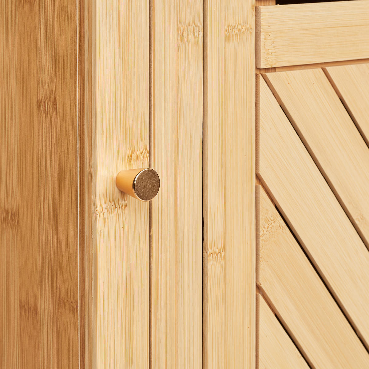 BAMBUS-BADSCHRANK - Hellbraun, Holz/Holzwerkstoff (40/70/37cm) - Relaxdays