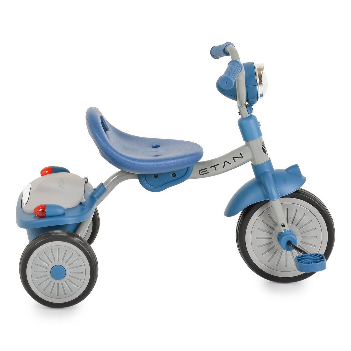 DREIRAD Etan Musik faltbar blau EVA-Reifen Korb Lichteffekte Sitz verstellbar - Blau, Metall (41/38/51cm)