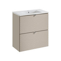 WASCHTISCHKOMBI 80 cm 2Teile - Viva Cashmere V BM281 in Kaschmir/Matt - Kaschmir, Holz (80/57/40cm)