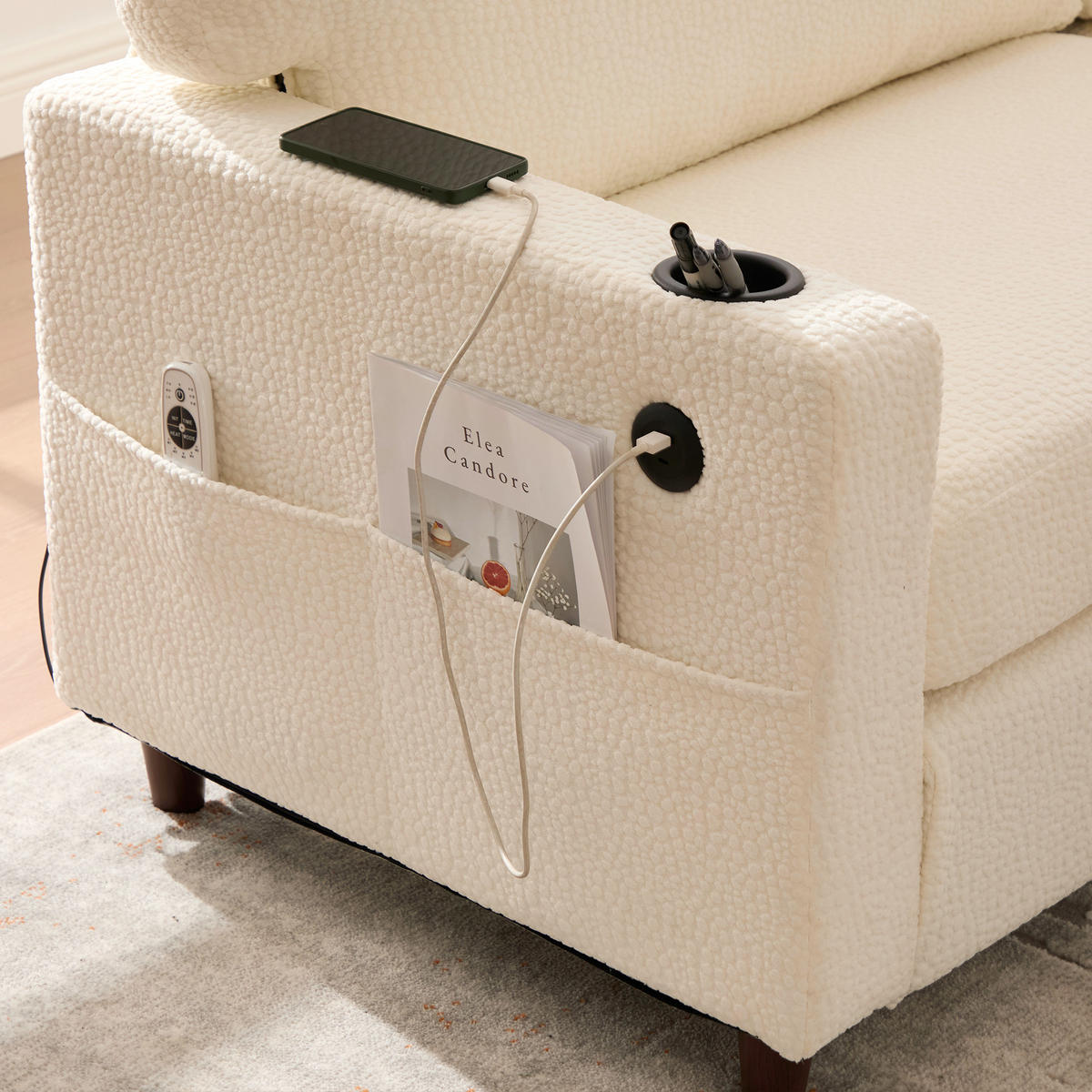 SOFA 2-Sitzer 203/77,5/86 cm Beige - Beige, Textil (77.5/86/203cm)