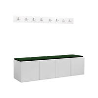 MOBILIER PENTRU HOL Orion VII - alb/verde, material plastic/compozit lemnos (168/42/46cm) - MIRJAN24