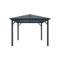 PAVILLON Grace Anthrazitgrau 4m x 3m - Grau, Metall (395/251/300cm) - Cazeboo