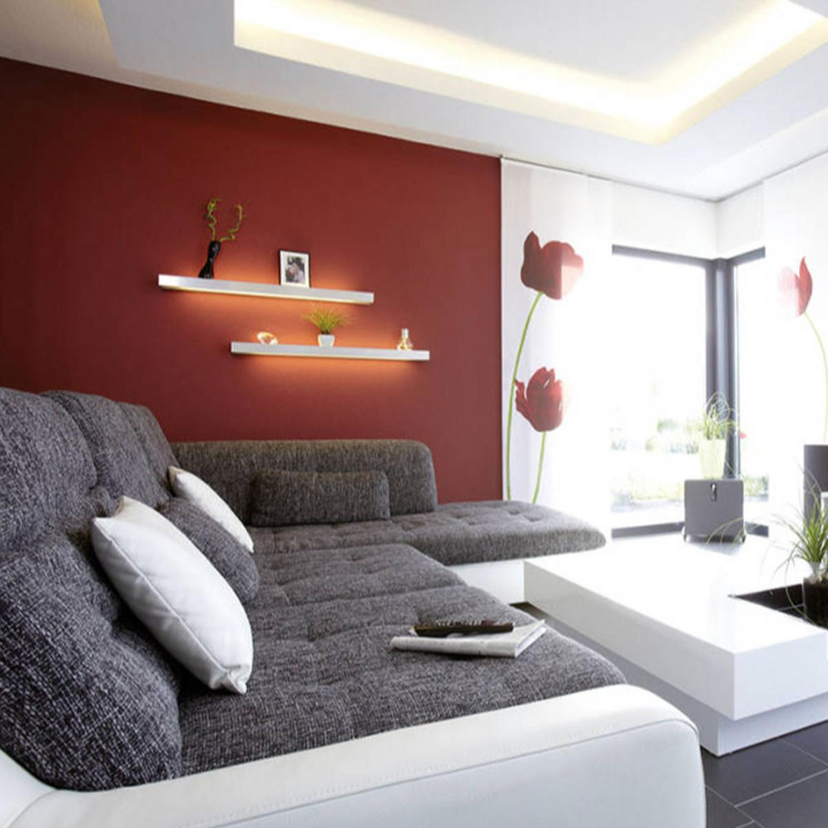 LED-WANDLAMPE Cusa Aluminium 100cm - Alufarben, Metall (100/5/10cm) - s.luce