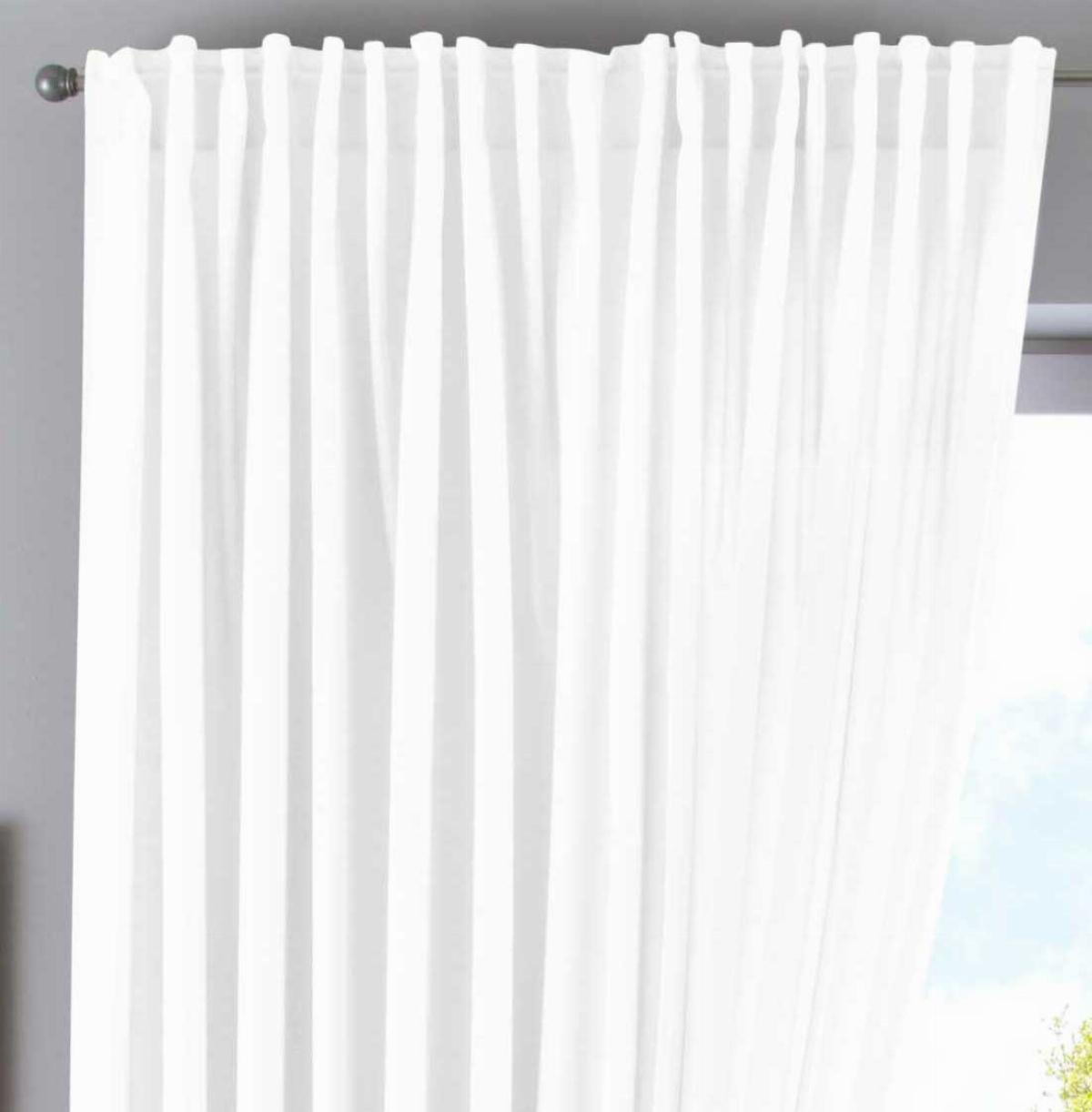 SCHLAUFENGARDINE »Jena« HxB 250x300 cm Weiß - Weiß, Textil (300/250cm) - Gardinenbox