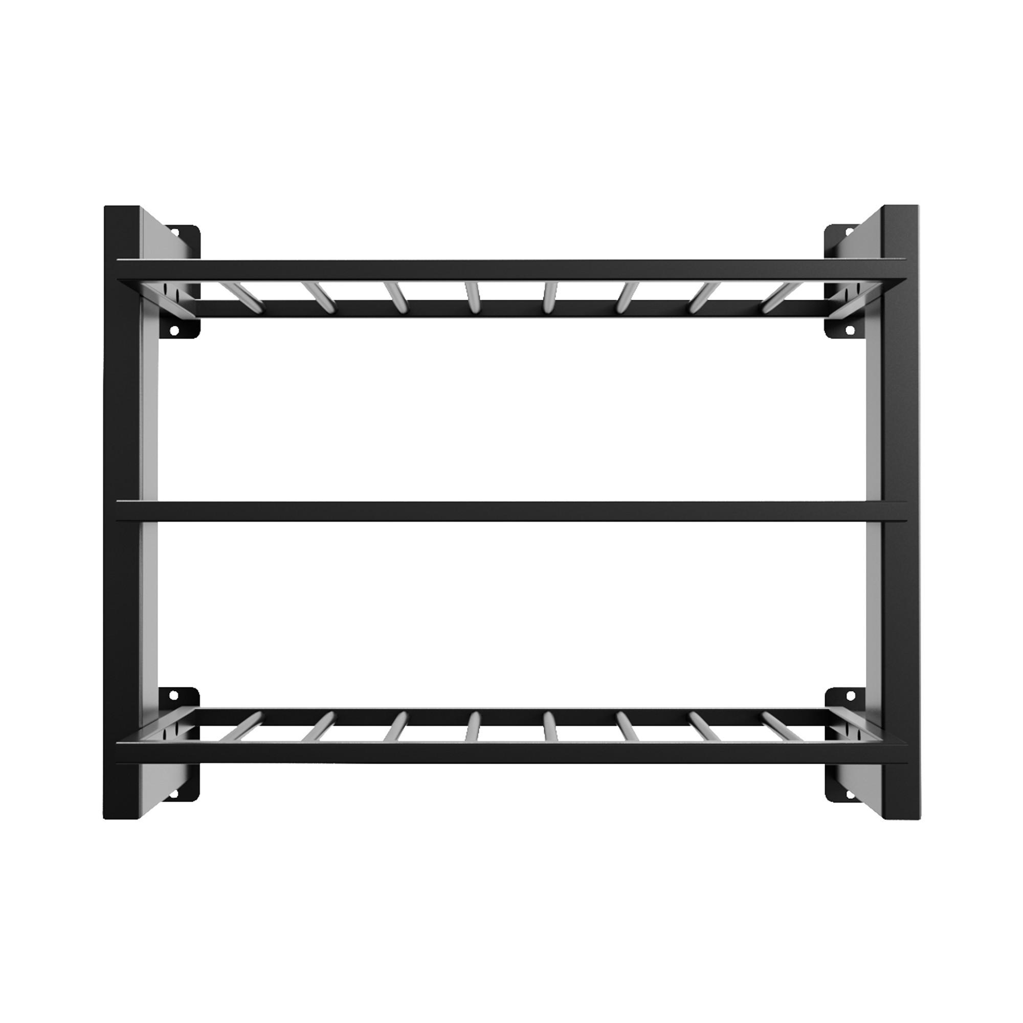 WEINREGAL Canary Metall,Schwarz, Für 27 Weinflaschen 60/80/30cm - Schwarz, Metall (30/60/80cm) - Metalo Pro