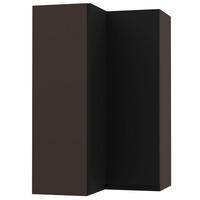 ECKHÄNGESCHRANK Avellino W14/60 Lava / Schwarz Acryl Matt 60 / 60 / 96cm - Dunkelgrau/Schwarz, Holz/Holzwerkstoff (60/96/60cm) - Feldmann-Wohnen