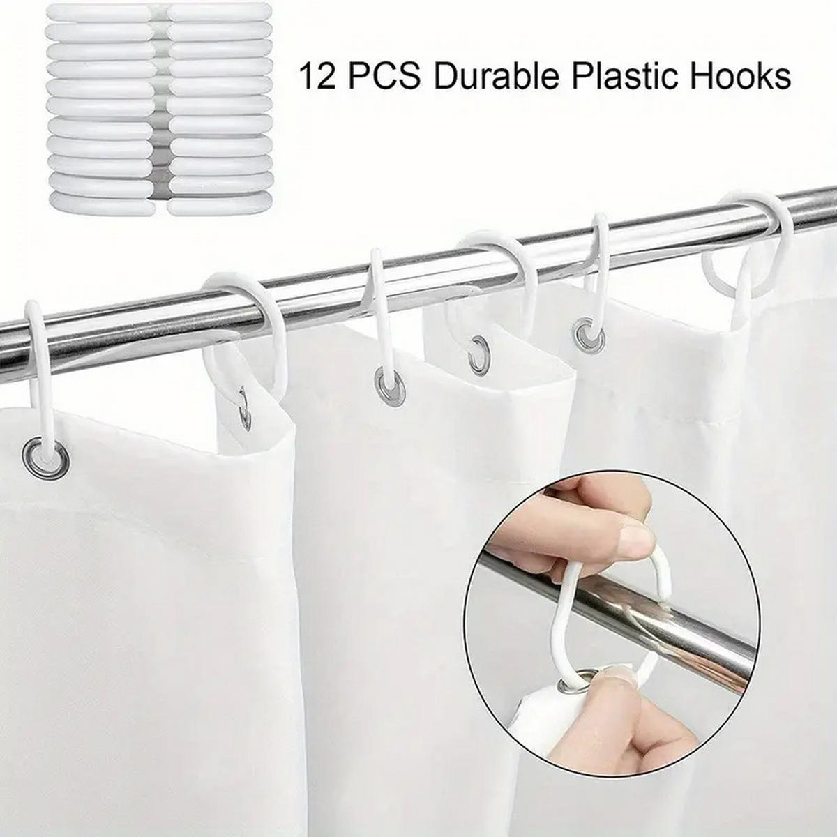 DUSCHVORHANG Badewanne wasserdicht dekorativ mit Haken Badezimmer - Multicolor, Textil (180/200cm) - MCBOSON