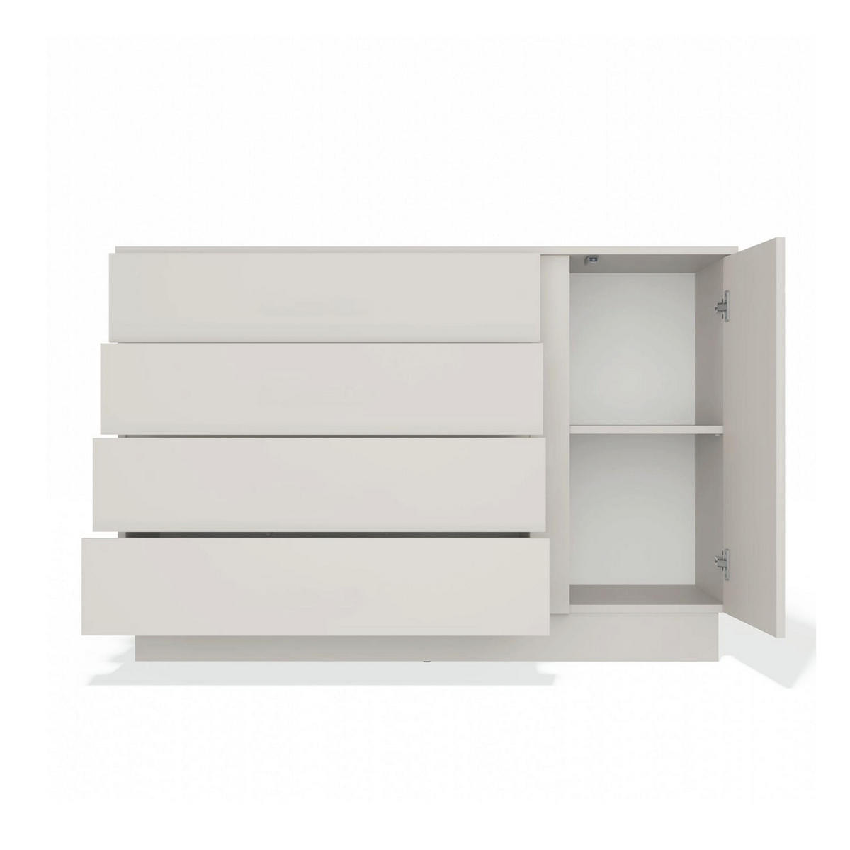 KOMMODE Linus - Kaschmir, Holzwerkstoff (125/84/40cm) - kommodly