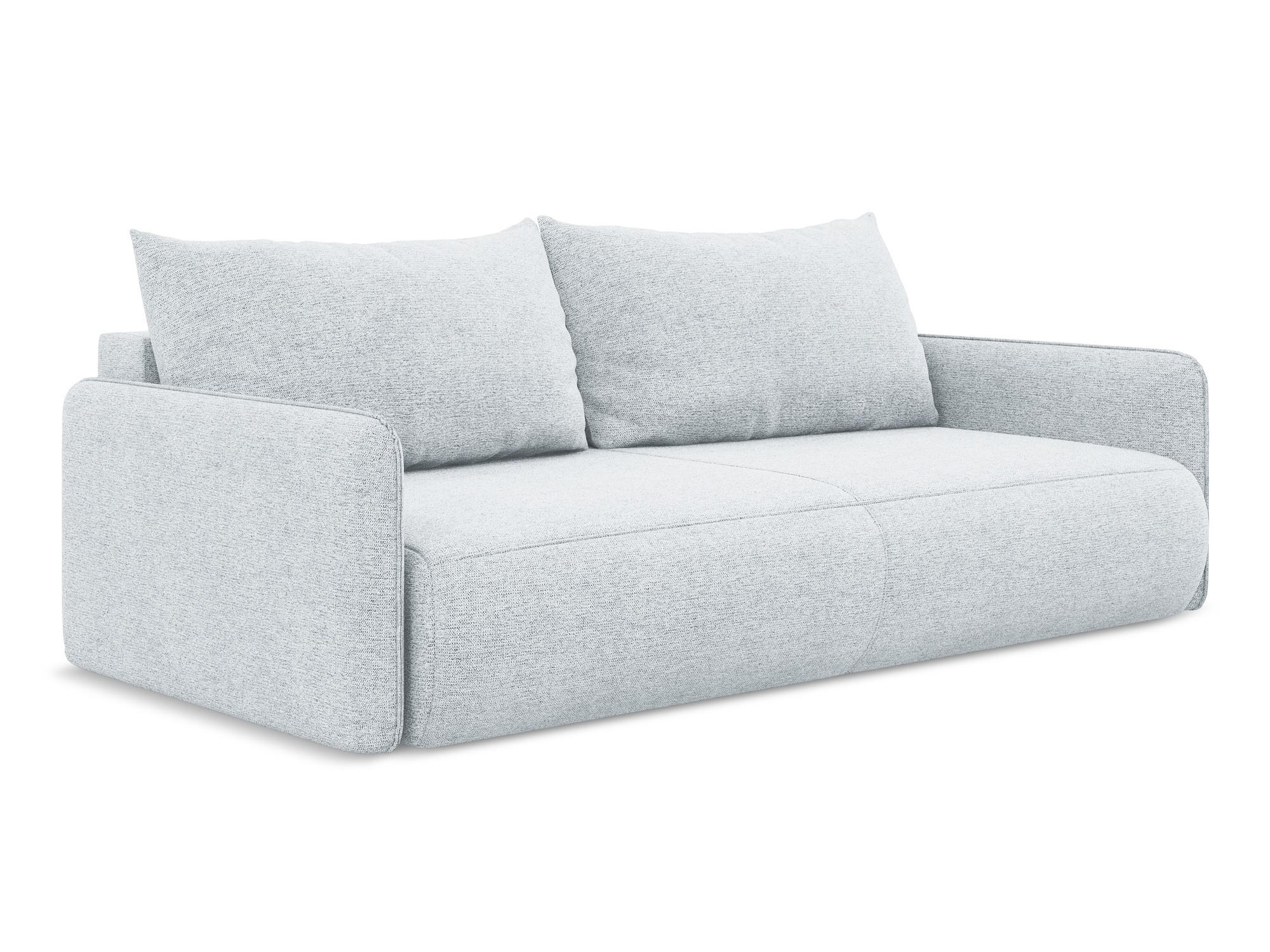 3-SITZER SOFA mit Schlaffunktion Chenille Stoff Blau - Blau/Schwarz, Kunststoff/Textil (216/86/105cm) - Makamii