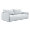 3-SITZER SOFA mit Schlaffunktion Chenille Stoff Blau - Blau/Schwarz, Kunststoff/Textil (216/86/105cm) - Makamii