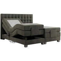 BOXBETT ELEKTRO 160/200 Dunkelgrau Velvet - H3 - Dunkelgrau, Holz/Textil (160/200cm) - MKS