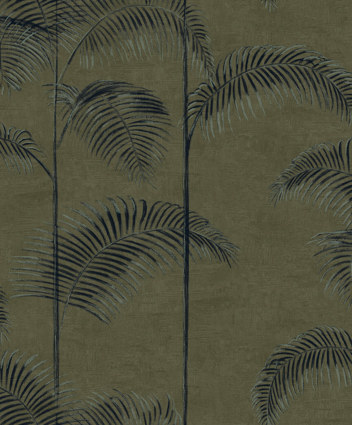 VLIESTAPETE - Palme deluxe - Grün - Grün, Papier/Kunststoff (53/1000cm) - LOOKS by W.Joop