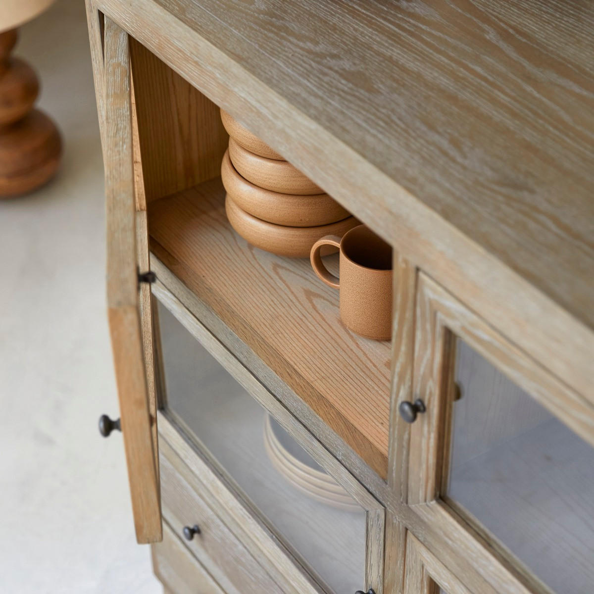 SIDEBOARD Pablo Grau aus Eiche - Grau, Holz (110/100/50cm) - Tikamoon