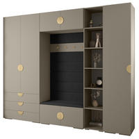 GARDEROBEN-SET 236,7/290/47 - Kaschmir/Goldfarben, Holz/Kunststoff (290/236.7/47cm) - Abiks Möbel