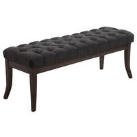 SITZBANK Cannes Stoff Dunkelgrau Dunkelbraun - Dunkelgrau, Textil (120/46/38cm) - DELUKE