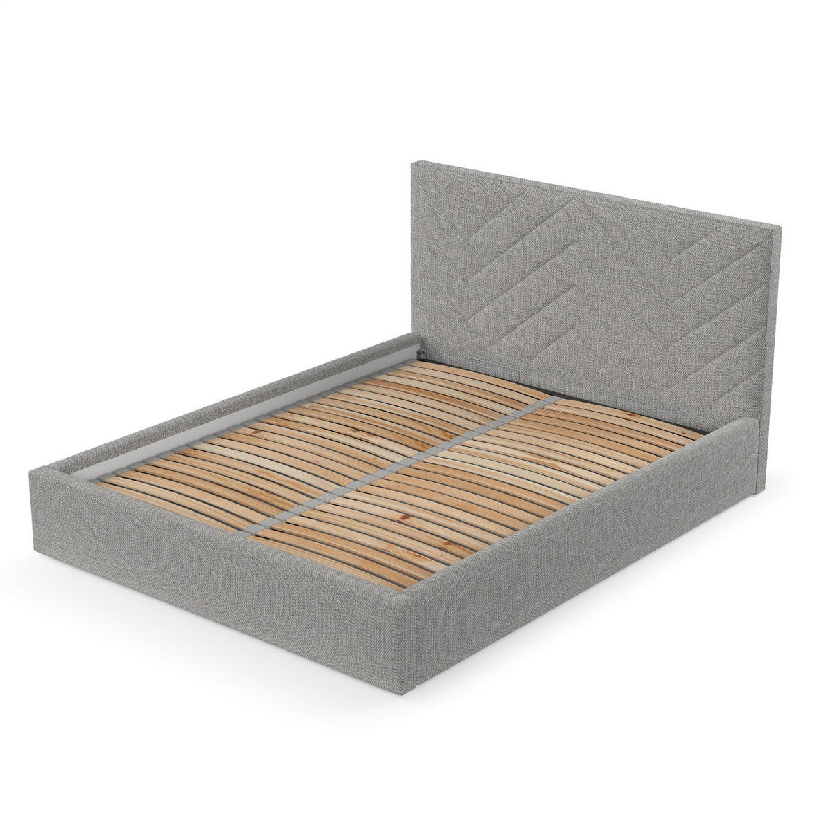 POLSTERBETT Arco 160/200 cm Hellgrau im Inari Stoff - Hellgrau/Schwarz, Holz/Holzwerkstoff (160/200cm) - AltaBeds