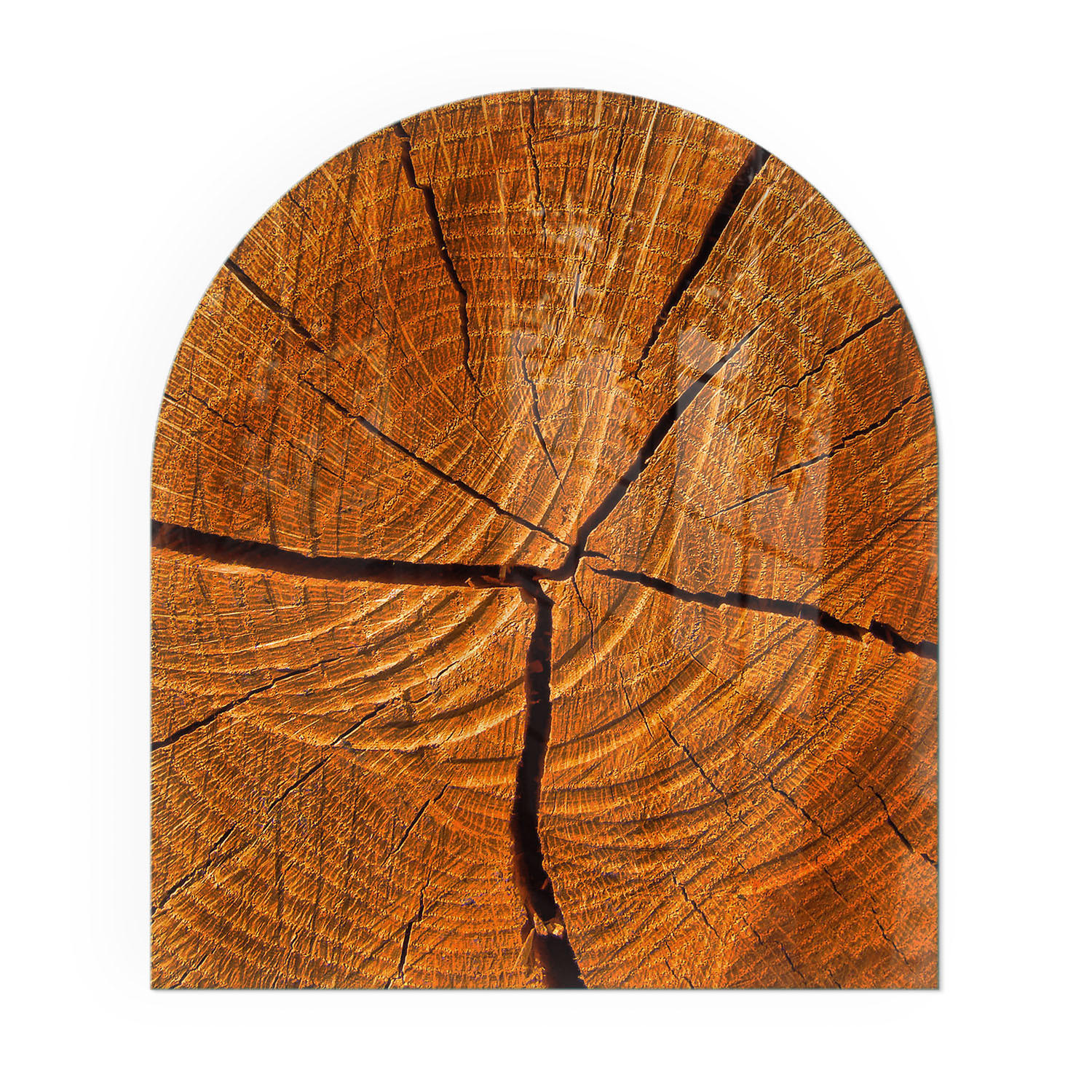 GLASPLATTE für Kamin 80x70 cm - Orange, Glas (80/70/0.4cm) - TULUP