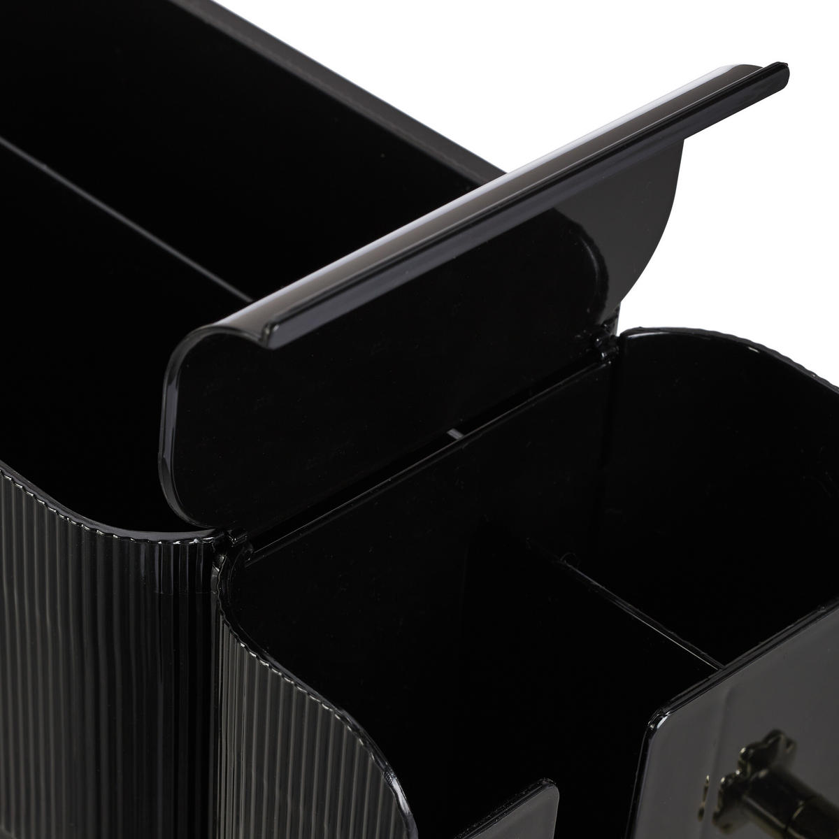KOSMETIK-ORGANIZER - Schwarz, Kunststoff (24/10/12.5cm) - Relaxdays