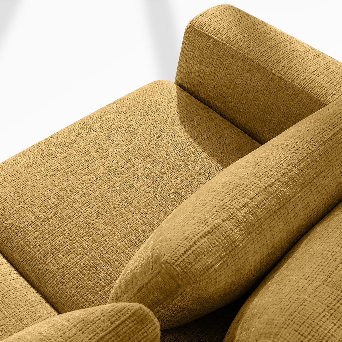 ECKSOFA XL rechts VERUS - Gelb, Holz/Holzwerkstoff (377/328cm) - KONSIMO®