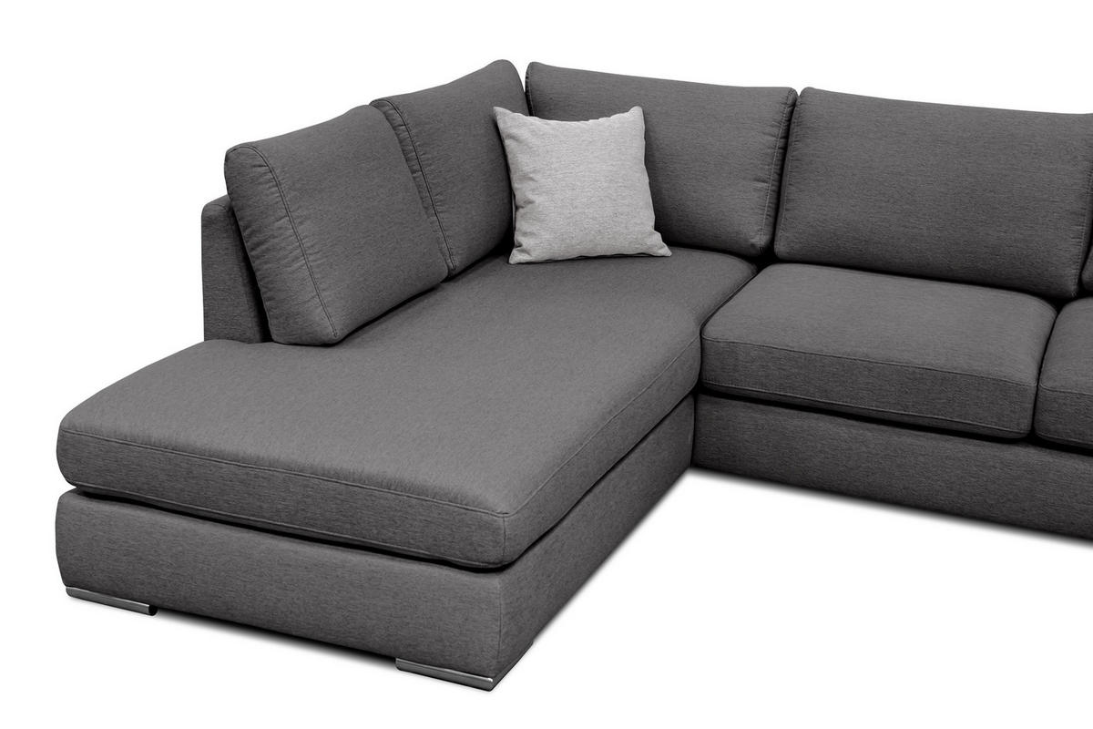 ECKSOFA OTTO 5-Sitzer, dunkelgrau - Dunkelgrau, Holzwerkstoff/Textil (219/279cm) - Courtois Laville