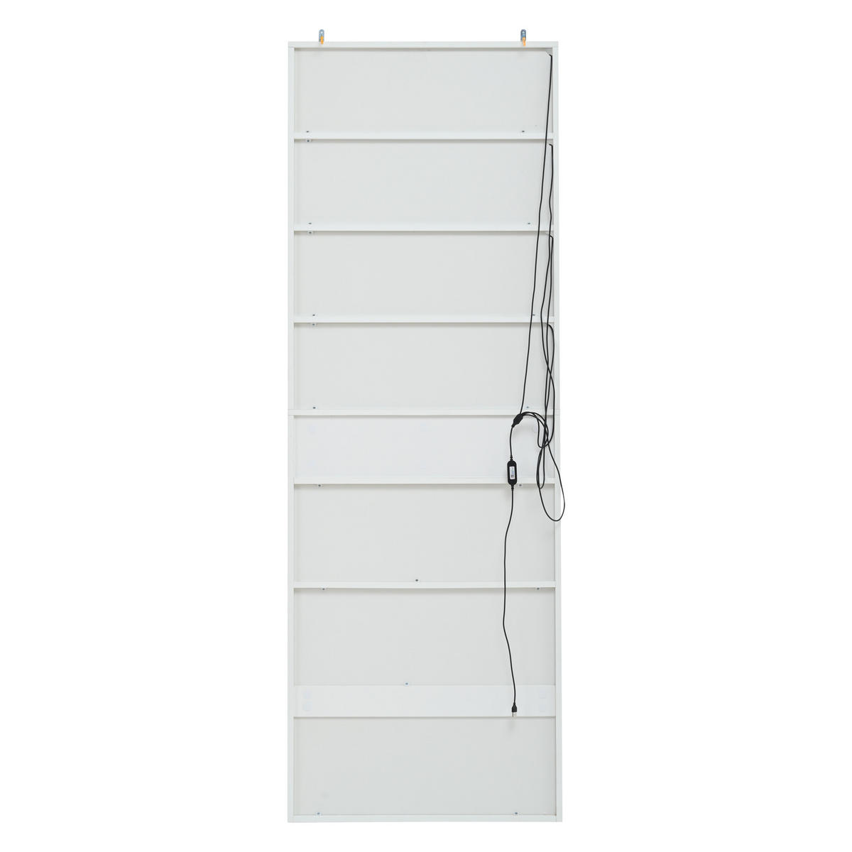 VITRINE LED Glas Hochschrank 2 Türen Schubladen Weiß - Weiß, Holzwerkstoff (70/200/30cm) - FLIEKS