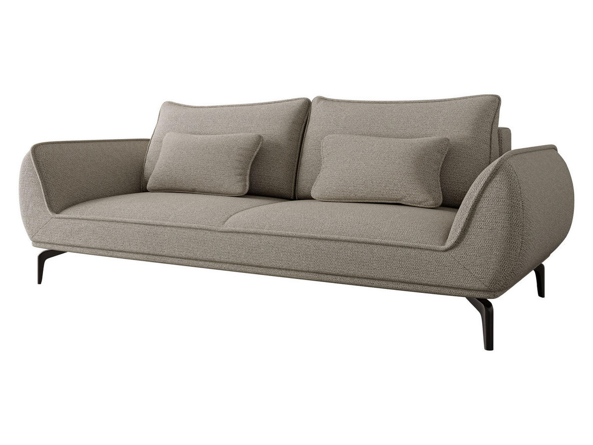 SCHLAFSOFA Cavo 3R - Beige/Schwarz, Holz/Textil (249/86/118cm) - MIRJAN24