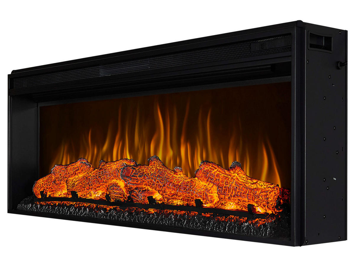 EINBAU-ELEKTROKAMINEINSATZ AF42 Multicolor – Breite 91 cm, 3D-Flammeneffekt, mehrfarbige Flammen, Heizfunktion - Schwarz, Glas/Metall (109.2/42.5/22.5cm) - ArtiFlame
