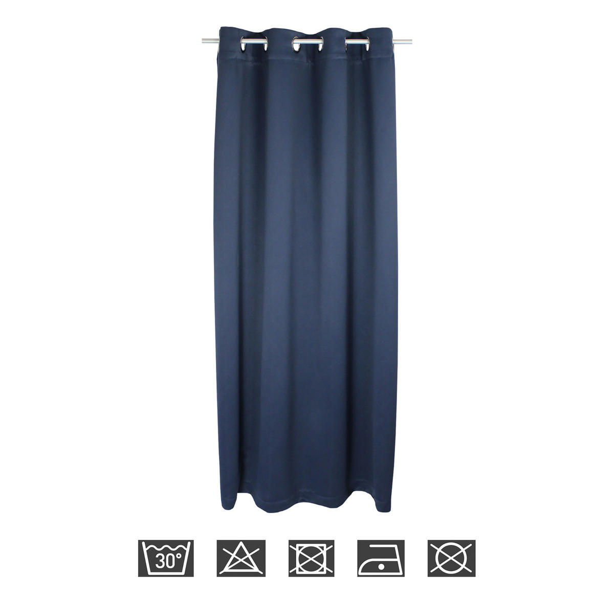 VERDUNKELUNGSVORHANG Ösen 140/175 cm Navy Blau - Dunkelblau, Textil (140/175cm) - TiborTex