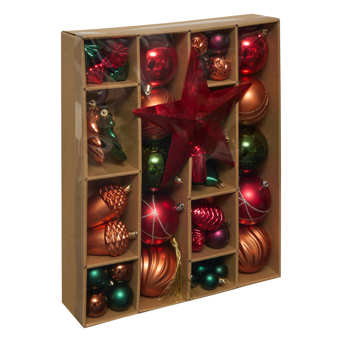 CHRISTBAUMKUGELN 60er-Set - Multicolor, Kunststoff (8/8/8cm) - Atmosphera Createur d´interieur