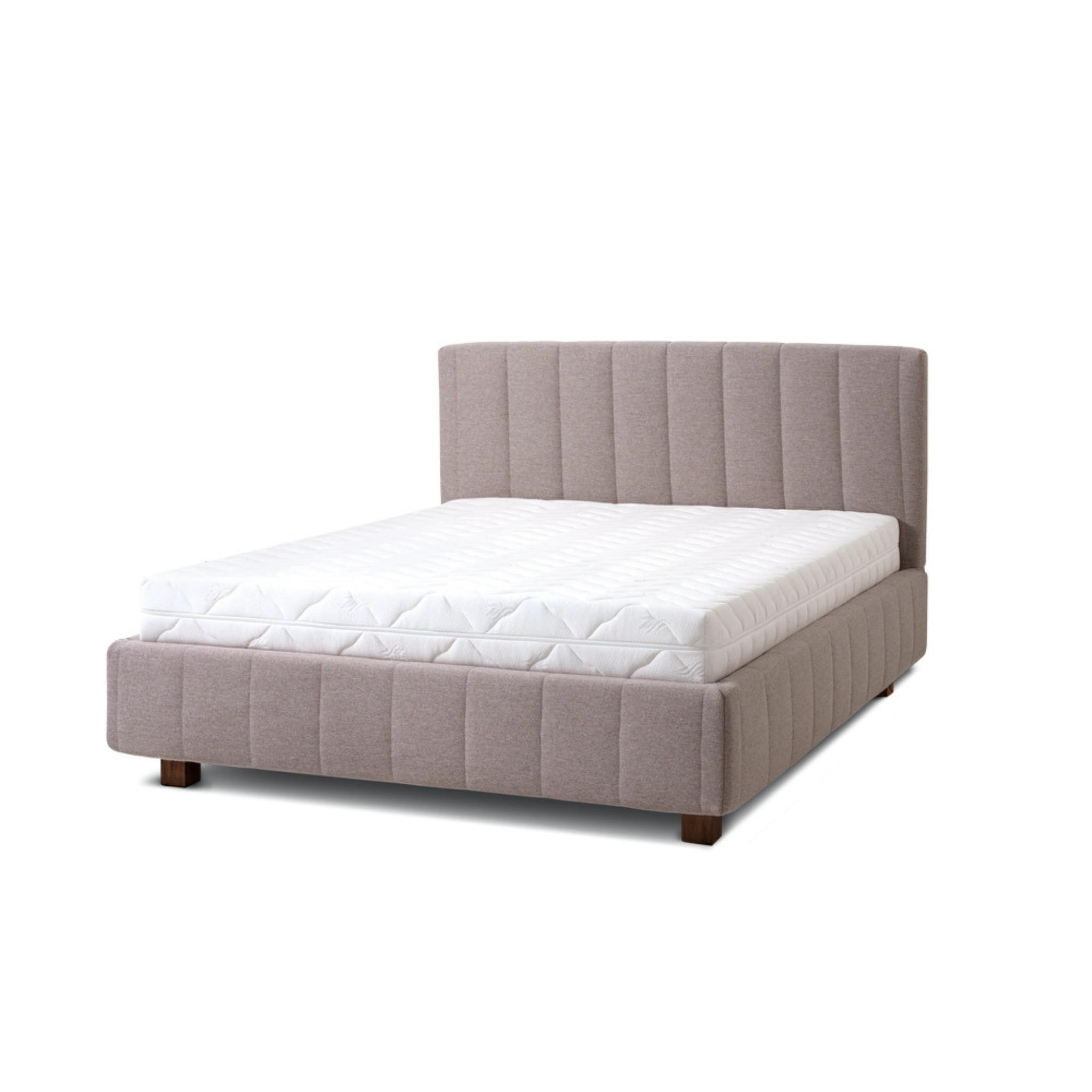 POLSTERBETT Calma 160x200 in Siena Dark Beige - Roségold, Holz (160/200cm) - Letti Moderni