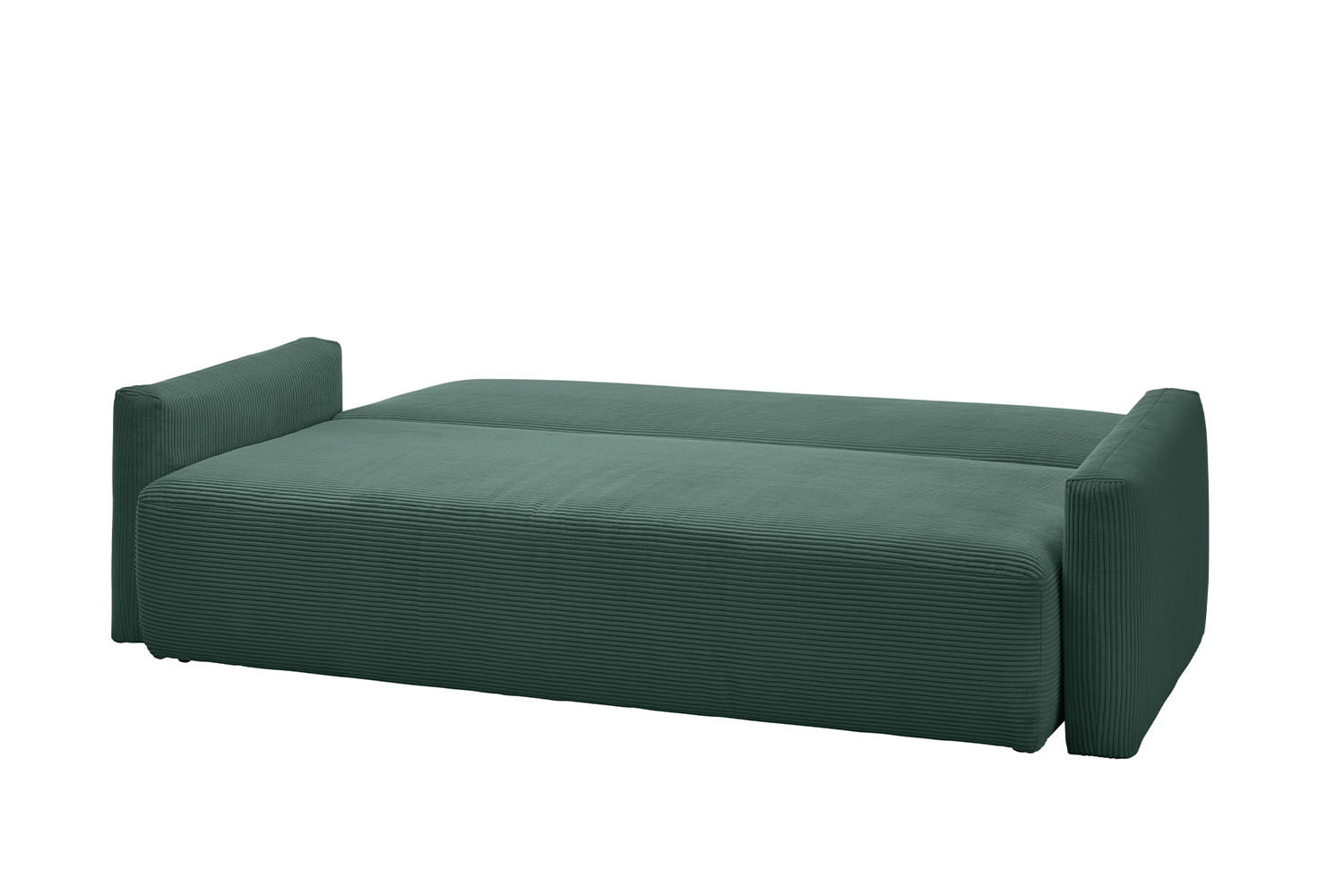 SCHLAFSOFA NEO Smaragdgrün Cord - Smaragdgrün/Schwarz, Kunststoff/Textil (233/75/108cm) - KAWOLA