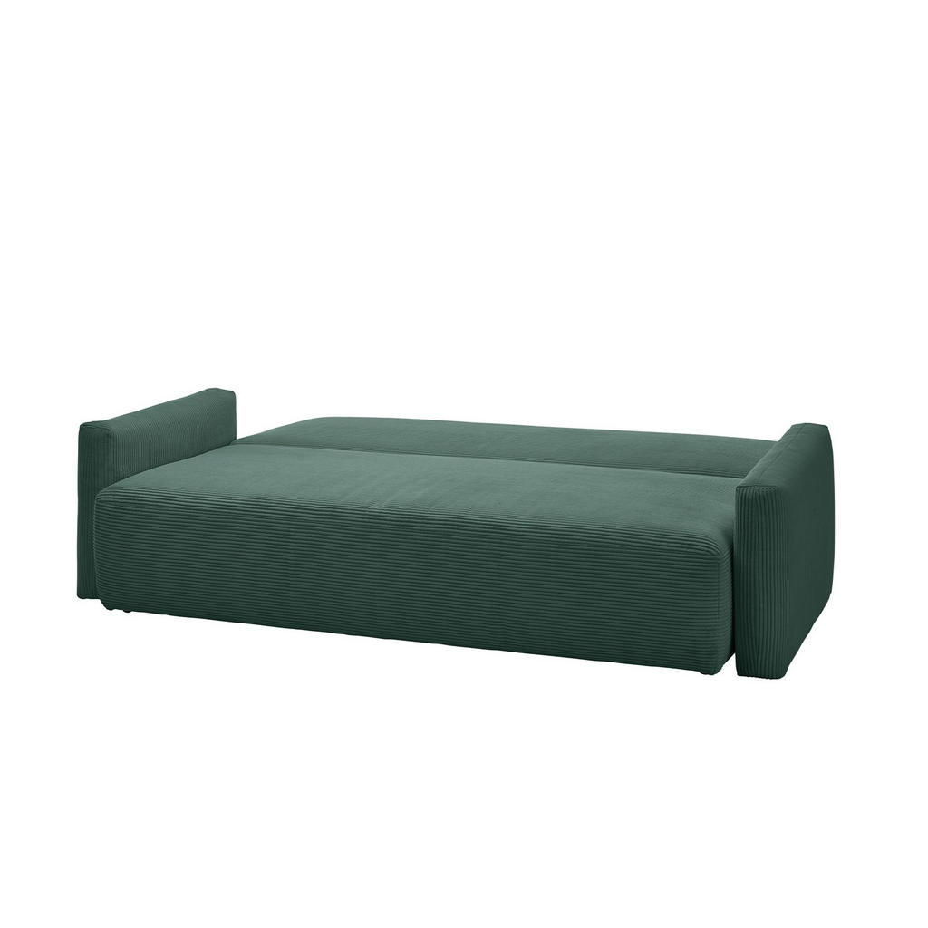 Thumbnail - Kawola Schlafsofa, Smaragdgrün, Textil, Echtholz, 3-Sitzer, Füllung: Komfortschaum, 233x75x108 cm, Wohnzimmer, Sofas & C...