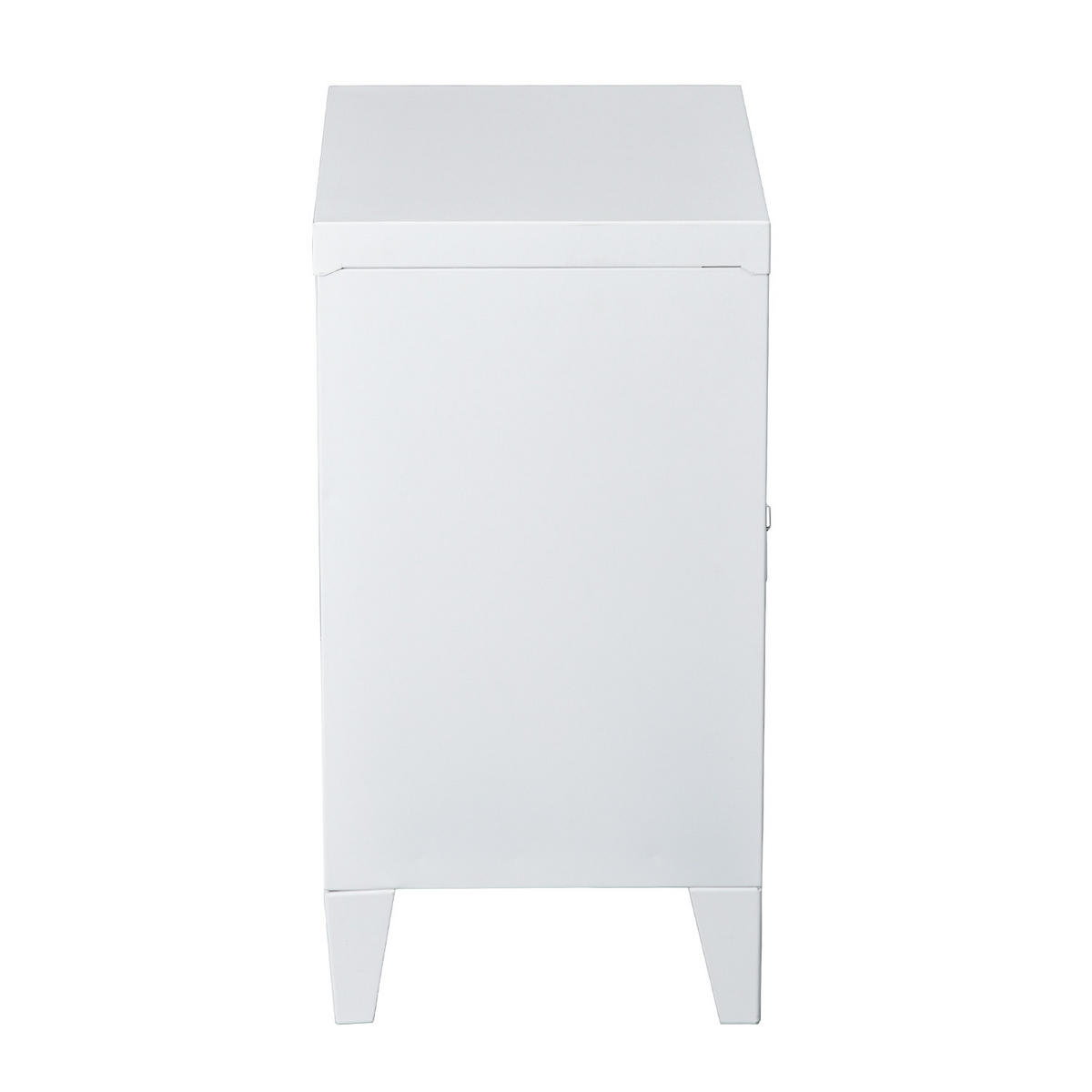 NACHTTISCH Metall weiß - Weiß, Metall (30/58/41cm) - Urban Meuble