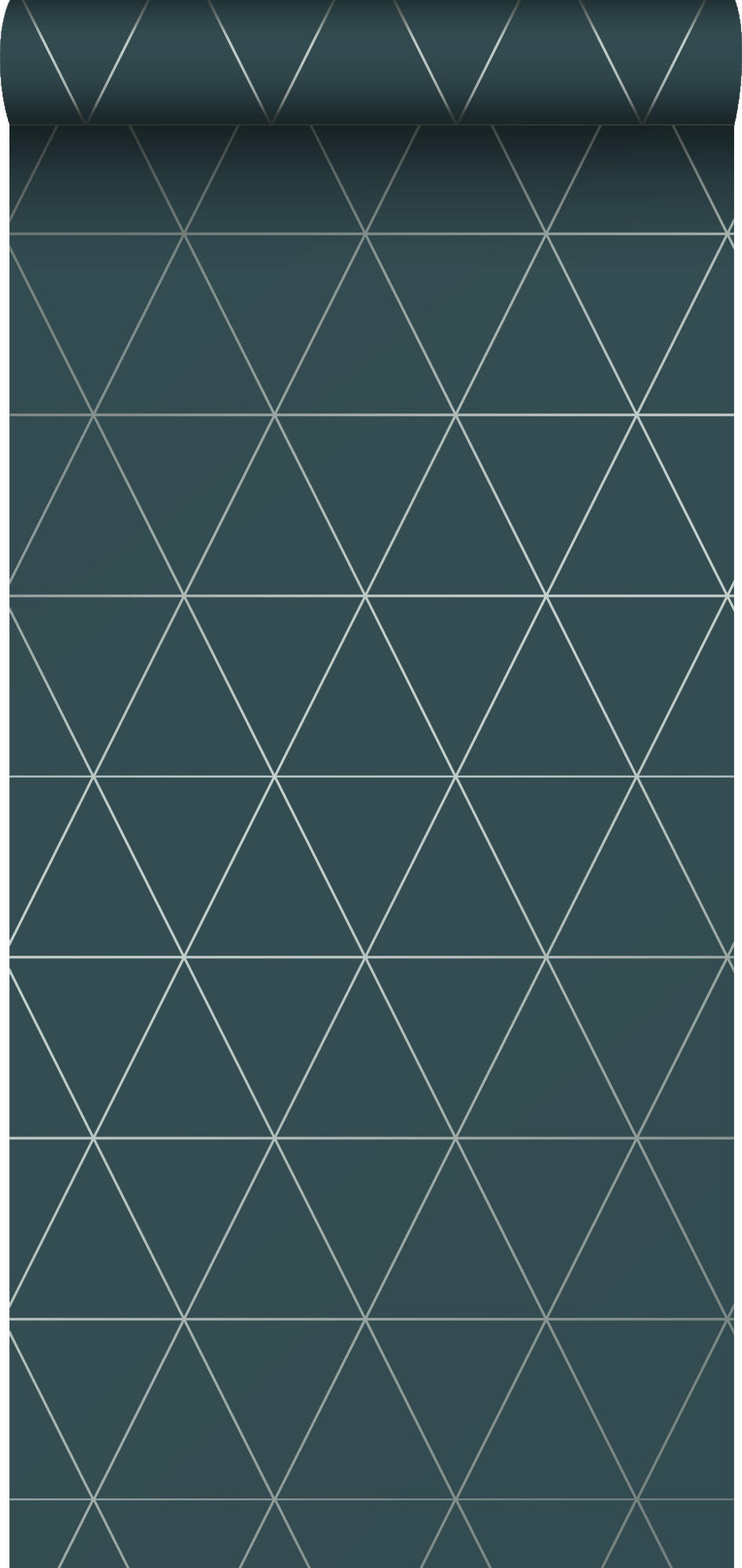 TAPETE grafische Dreiecke 53 cm x 10.05 m - Blau, Papier (53/1000cm) - Origin Wallcoverings