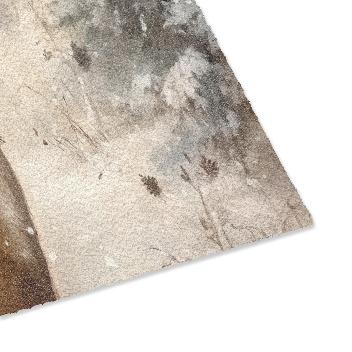 PREPRAŽNIK ZA VRATA Jul - Ren - Vinter - Krans 60x40 cm - rjava, umetna masa (60/0.4cm) - MuchoWow
