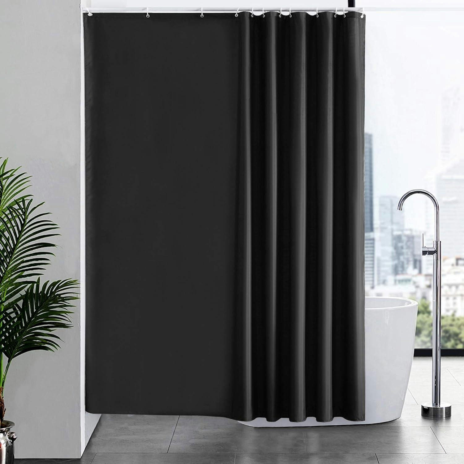 DUSCHVORHANG Schwarz 200 x 200 cm - Schwarz, Textil (200/200cm)