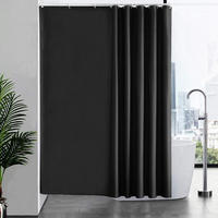 DUSCHVORHANG Schwarz 200 x 200 cm - Schwarz, Textil (200/200cm)