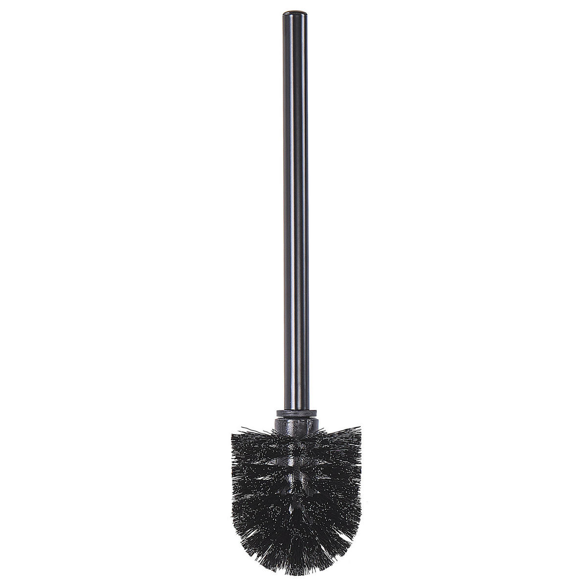 DRŽÁK NA TOALETNÍ PAPÍR s kartáčkem Kov Černý Sarto - černá, kov (28/78/20cm) - Beliani