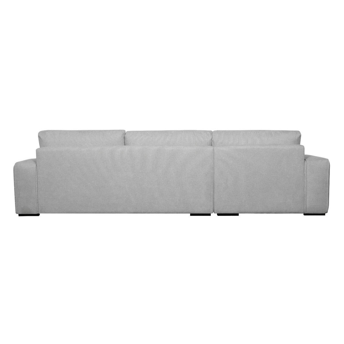 ECKSOFA Webstoff Grau - Schwarz/Grau, Holz/Textil (105/305cm) - Furnhouse