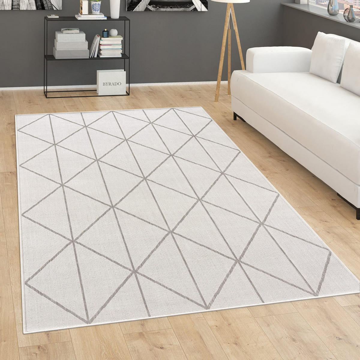 OUTDOORTEPPICH 120/160 cm Modena 221 - Weiß, Kunststoff (120/160cm) - Paco Home