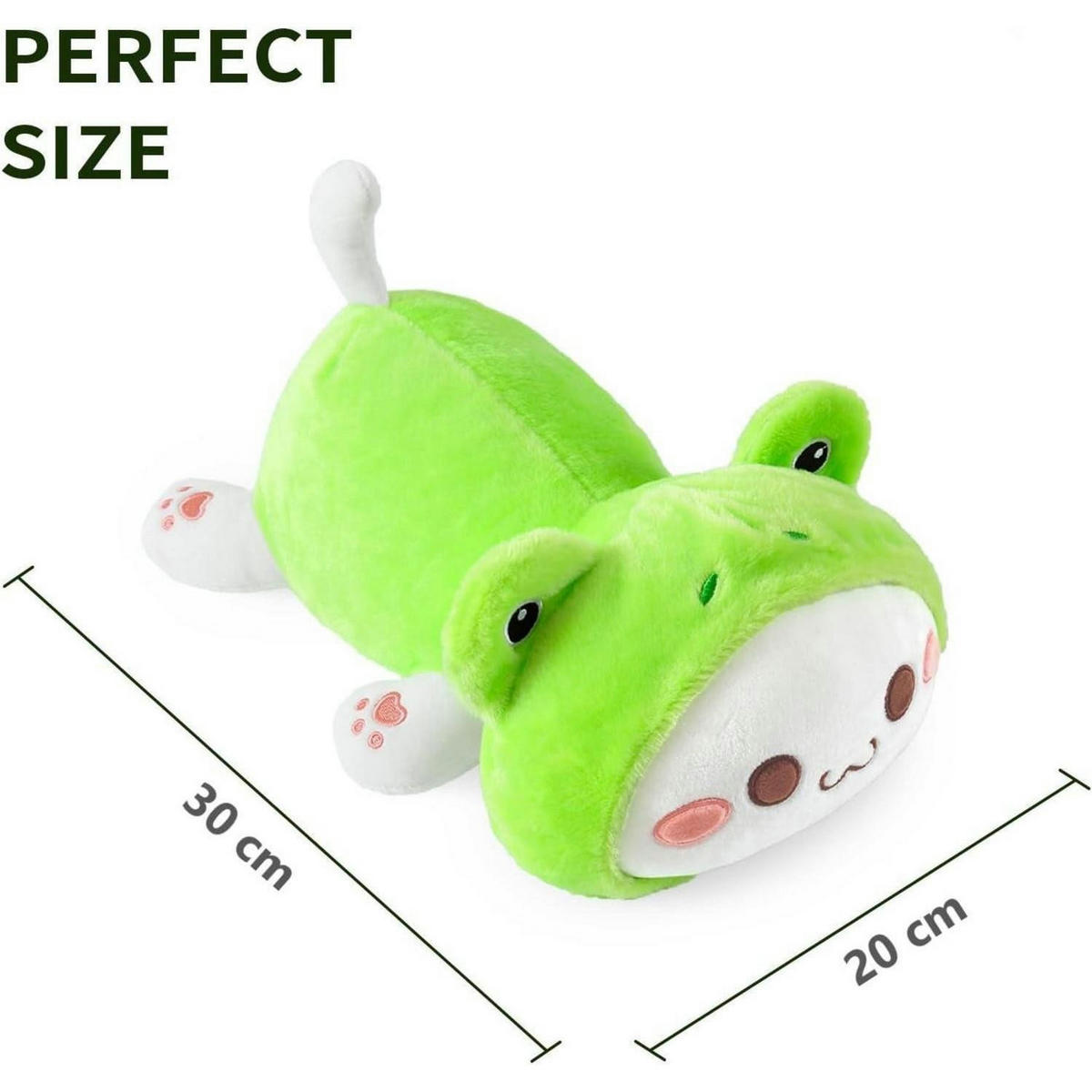 PLÜSCHTIER Frosch Katze 30 cm - Grün, Textil (20/20cm)